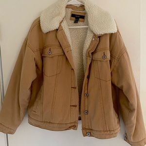 Corduroy Faux Shearling-Trim Jacket